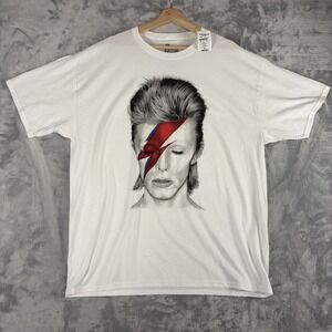 DAVID BOWIE Aladdin Sane T-Shirt Men's Size XL White NWT